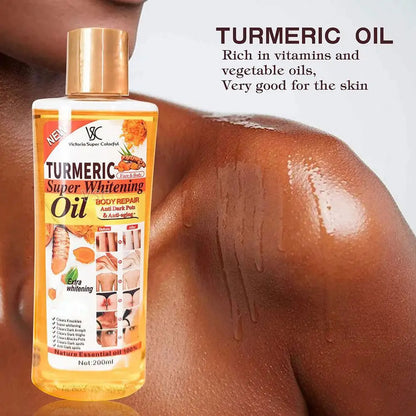 Turmeric Essential Oil 200ml — Moisturizing Facial & Body Massage Oil, Aromatherapy, Brightening & Smoothing Skincare