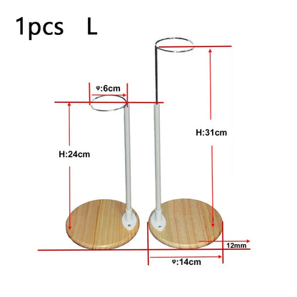 Wooden Base Doll Stand – Adjustable Plastic Support Holder for Figures & Action Models