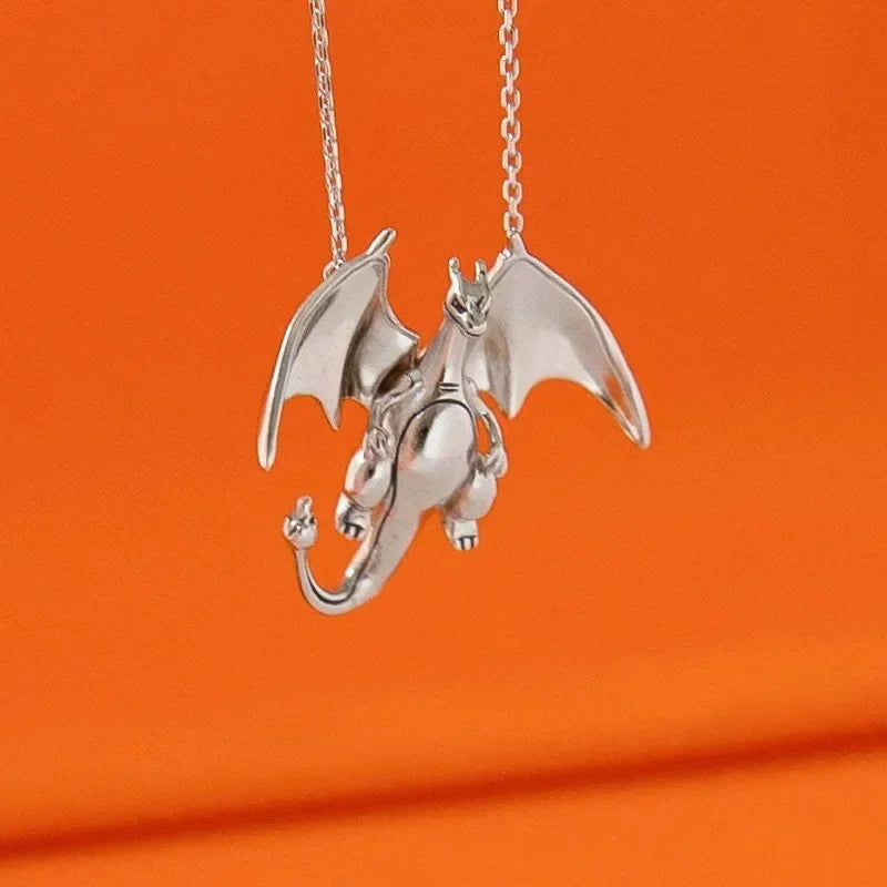 Pokemon Charizard Anime Pendant Necklace — Fashion Hip Hop Rock Punk Jewelry for Men & Women, Birthday Gift