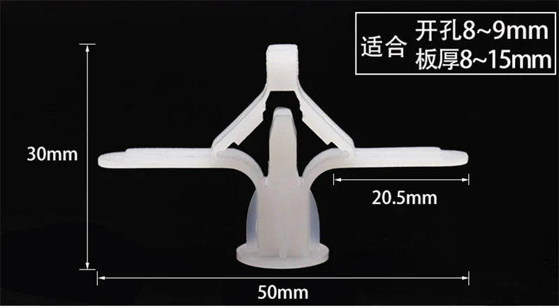 50/100Pcs Self-Drilling Drywall Anchor Kit with Screws – Nylon Expansion Anchors for Gypsum Board & Wall Mounting