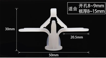 50/100Pcs Self-Drilling Drywall Anchor Kit with Screws – Nylon Expansion Anchors for Gypsum Board & Wall Mounting