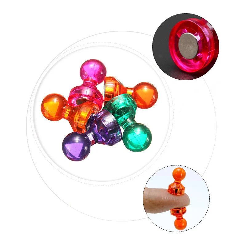 14 Pcs/Set Strong Neodymium Skittle Pin Magnets: Multi-Use Fridge and Whiteboard Magnets for Office, Advertising, Education