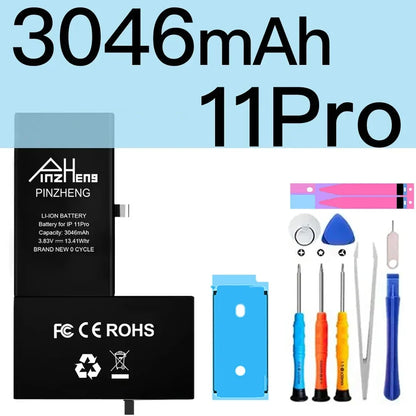 PINZHENG High Capacity Replacement Battery for iPhone X, XR, XS, 11, 12 & 13 Mini, Pro & Pro Max