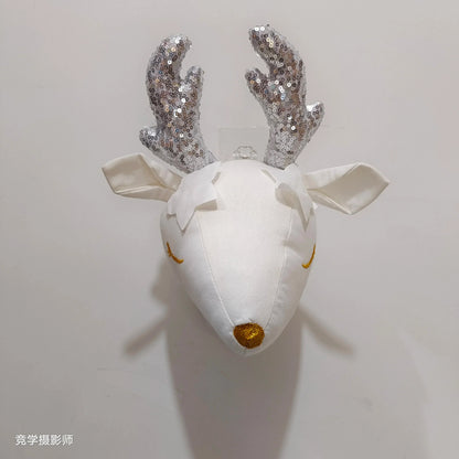 Handmade 3D Felt Animal Heads — Elephant & Swan Wall Hanging Decor for Nursery & Kids’ Bedroom