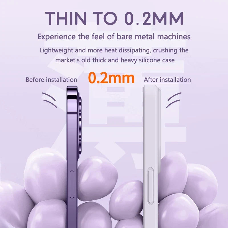 Original Liquid Silicone iPhone Case - Shockproof Soft Back Cover for iPhone 15, 14, 13, 12, 11 Pro Max & More