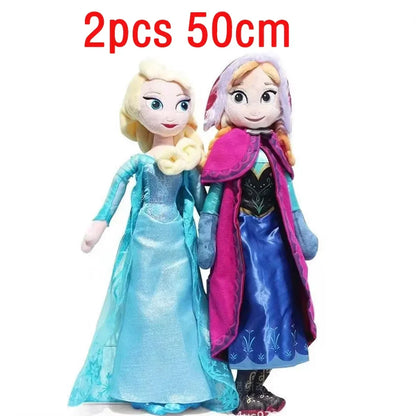 Frozen Anna & Elsa Princess Plush Dolls 30–50cm — Soft Toy Birthday & Christmas Gift for Girls