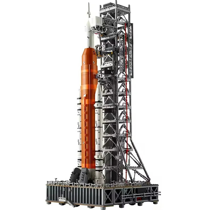 MOC Space Rocket Launch System Building Blocks – Model Toy Ornament Gift for Boys and Kids