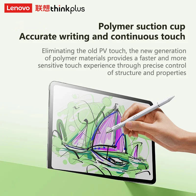 Lenovo Universal Stylus with 3 Pen Tips – Compatible with Android, iOS, iPad, Apple Pencil, Huawei, Xiaomi & Samsung Tablets