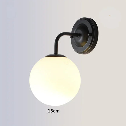 Nordic Modern Glass Wall Lamp – Bedside & Indoor Decorative Lighting for Bedroom, Living Room, Study