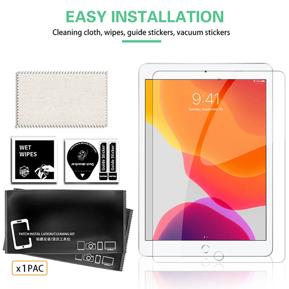 Tempered Glass Screen Protector for iPad – Compatible with 2019/2020 10.2", iPad Pro 11", Air 3 10.5", Mini & 9.7" Models