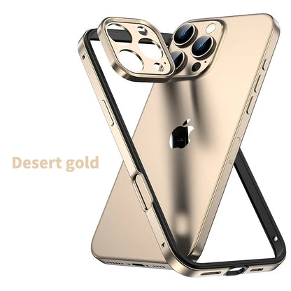 Camera Protection Hybrid Silicone & Aluminum Metal Phone Case for iPhone 16/15/14/13 Pro Max – Better Heat Bumper