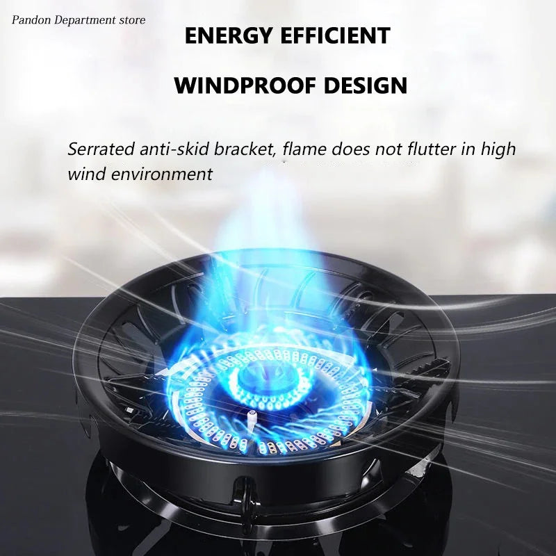 Enamel Gas Stove Cover – Energy-Saving Fire-Gathering Wind Shield Ring & Universal Outdoor Stove Bracket