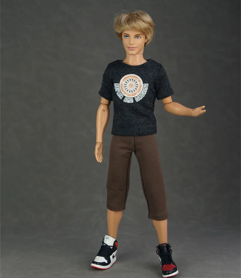 30cm Male Anime Doll Clothes – 1/6 BJD Fashion Casual Suit for KEN Dolls, DIY Reborn Toy Accessories & Gifts