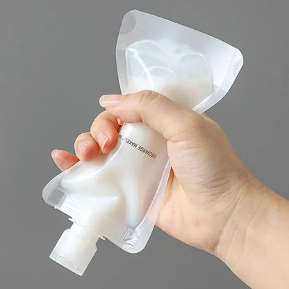 5pcs Travel Refillable Squeeze Bags — Empty Lotion, Shampoo, Conditioner & Cosmetic Storage Pouches for Toiletries