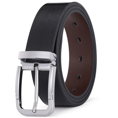 Men’s Pin Buckle Cowskin Leather Belt – High-Quality Designer Waist Strap, Luxury Fashion Accessory