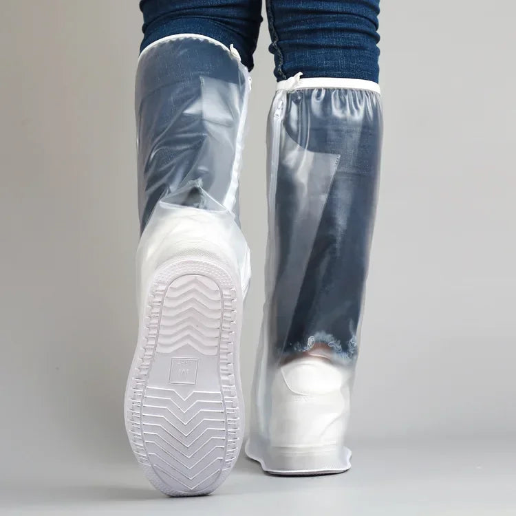 Men's & Women's High Tube Waterproof Shoe Covers – Durable, Dirtproof with Thickened Sole & Pressed Rain Edge