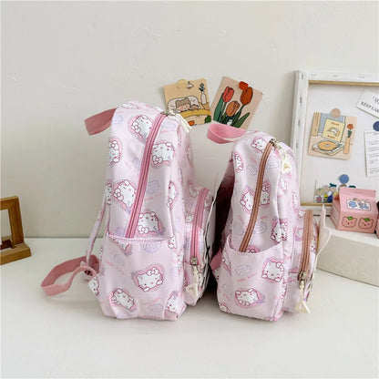 Anime Cartoon Kuromi, Melody & Cinnamoroll Backpack – Kawaii Canvas Schoolbag for Boys & Girls, Hello Kitty Fashion Kids Backpack