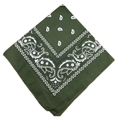 Unisex Cotton Bandana – Paisley Cowboy & Biker Headband, Wrist Wrap & Hair Scarf for Men & Women