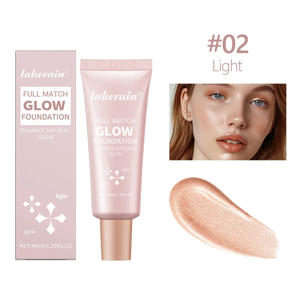 Glow Foundation Illuminator – Lightweight Glotion for Natural Radiance, Moisturizing Multi-Purpose Glow Enhancer & Highlighter