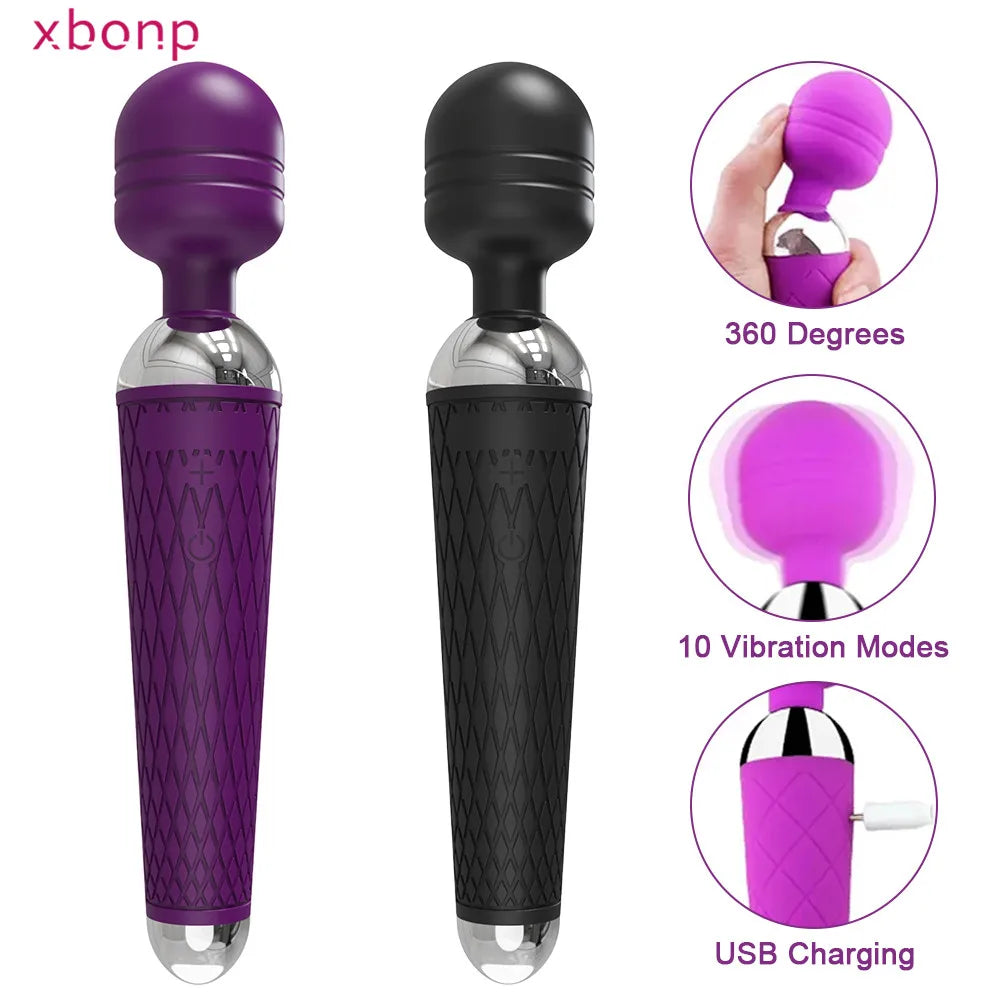 20-Speed Powerful AV Vibrator Magic-Wand - Clitoris Stimulator Sex Toy for Women - G-Spot Massager Erotic Product