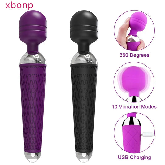 20-Speed Powerful AV Vibrator Magic-Wand - Clitoris Stimulator Sex Toy for Women - G-Spot Massager Erotic Product
