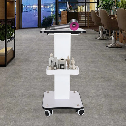 3-Tier Rolling Beauty Salon Trolley – SPA Equipment Stand with Push Handle & Storage Organizer