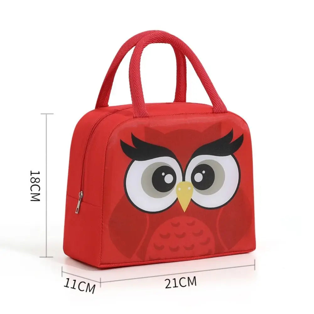Cartoon Insulated Lunch Bag - Portable Non-Woven Thermal Food Storage Tote
