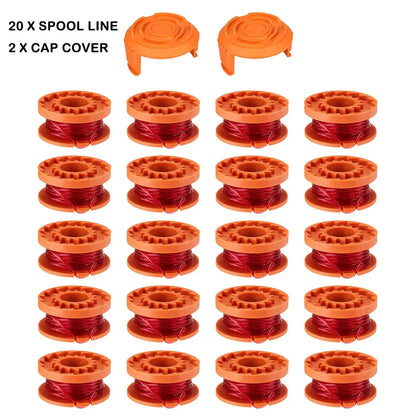 WORX WA0010 Replacement Spool Line - 10ft Trimmer Line with Cap Cover for WG151, WG160, WG165 & WG180 Models