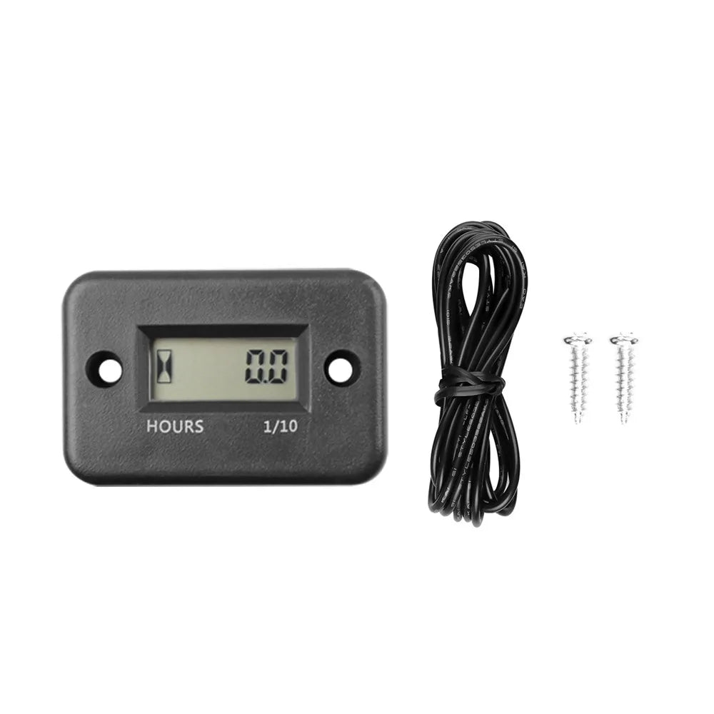 Digital Hour Meter LCD Counter – For ATV, Motorcycle, Snowmobile, Boat & Generator Accessories