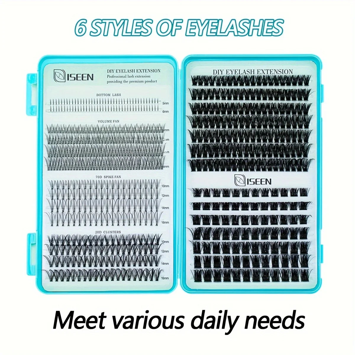 DIY Lash Extension Kit – Mix Individual Lash Clusters with Lash Bond & Seal, Includes Tweezers for Eyelash Extensions