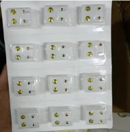 98pcs Ear Piercing Stud Earrings - Medical Body Jewelry Set for Piercing Gun Tools and Accessories