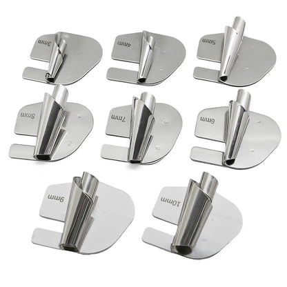 8-Piece Rolled Hemmer Foot Set - 3–10mm Spiral Edge Presser Feet for Sewing Machines