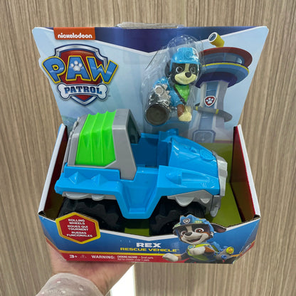 Paw Patrol Dino Rescue Rex Ryder Everest Vehicle Set - Collectible Action Figures and Rescue Toy Gift for Kids