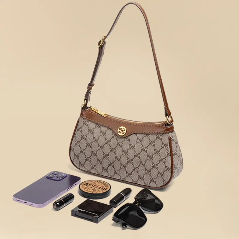 Designer Luxury Women’s Underarm Tote Bag – Fashionable Single-Shoulder Crossbody Bag for Commuting