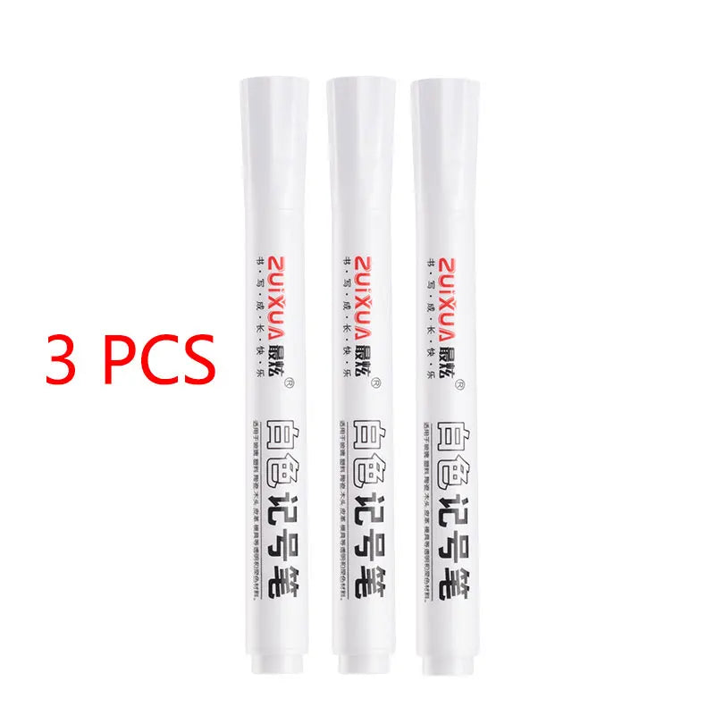 Waterproof White Paint Marker Pens 2.0mm 1/3/5PCS – Oil-Based Fine Tip for DIY Crafts, Sketching & Art