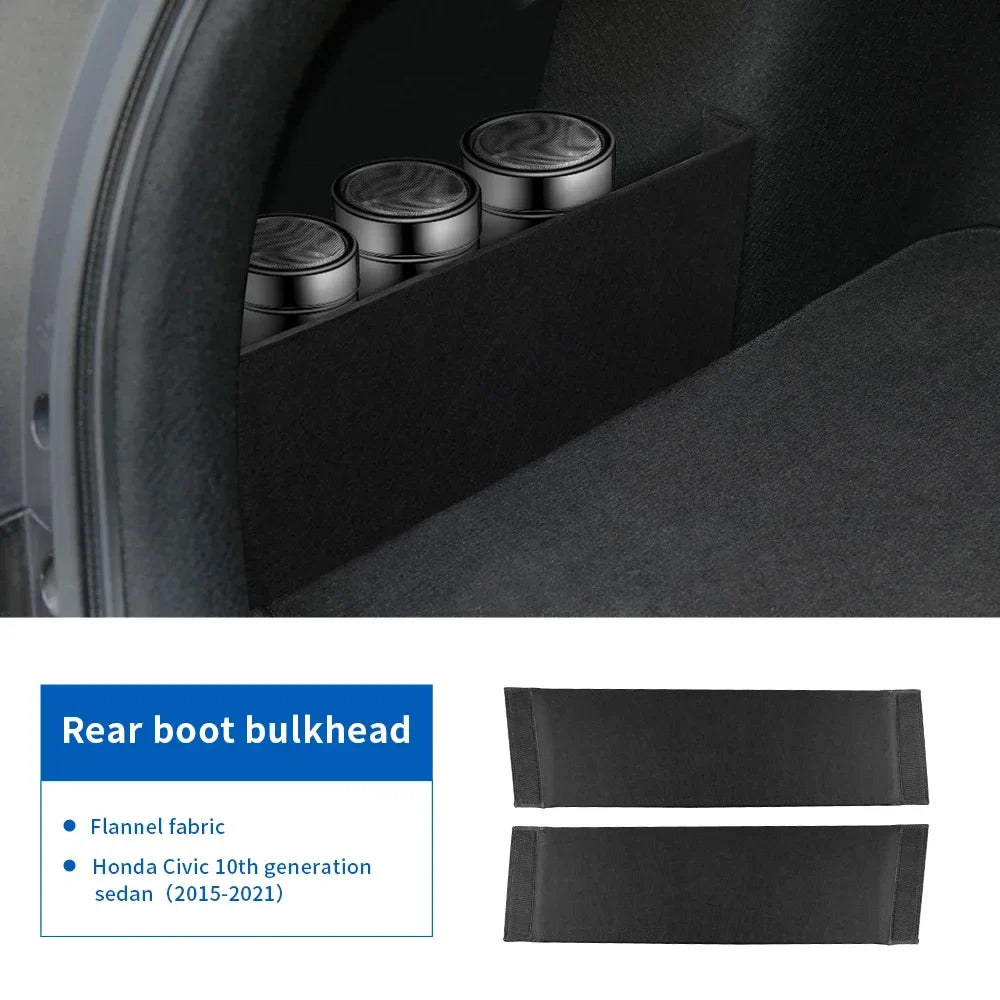 Honda Civic 10th 11th Gen Trunk Side Storage Organizer - Interior Shelf Partition Accessory (2015-2022)