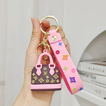 Cartoon Donkey Mini Handbag Keychain – Cute Fragrant Bag Pendant for Girls, Car Keys & Birthday Gift