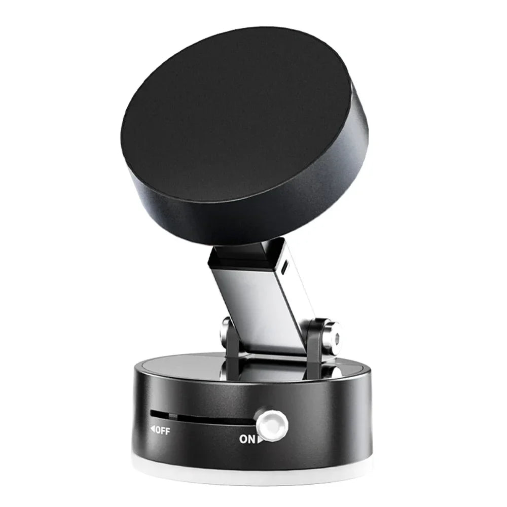 Ultra Magnetic Foldable Car Phone Mount – 360° Rotation Dashboard Holder with Vacuum Suction Cup & GPS Stand