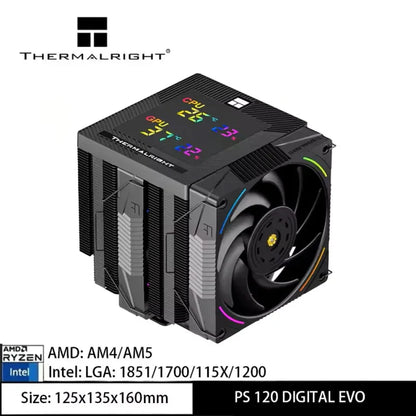 Thermalright Phantom Spirit Digital 120 EVO/SNOW CPU Air Cooler – 7 Heat Pipes Dual Tower AGHP Gen5.0 with Dual TL-K12 Fans High Performance Radiator for Intel & AMD Sockets