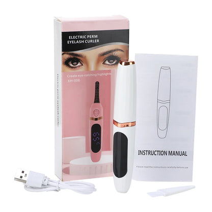 Electric Eyelash Curler – Fast Heating, Long-Lasting Natural Lash Comb, Professional Portable Heated Curling Brush