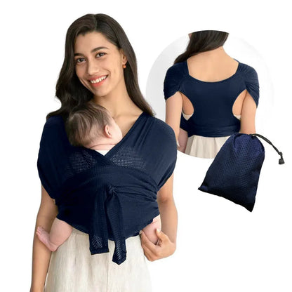 Ergonomic Baby Backpack Carrier - X-Shaped Sling with Adjustable Straps for Outdoor Parenting
