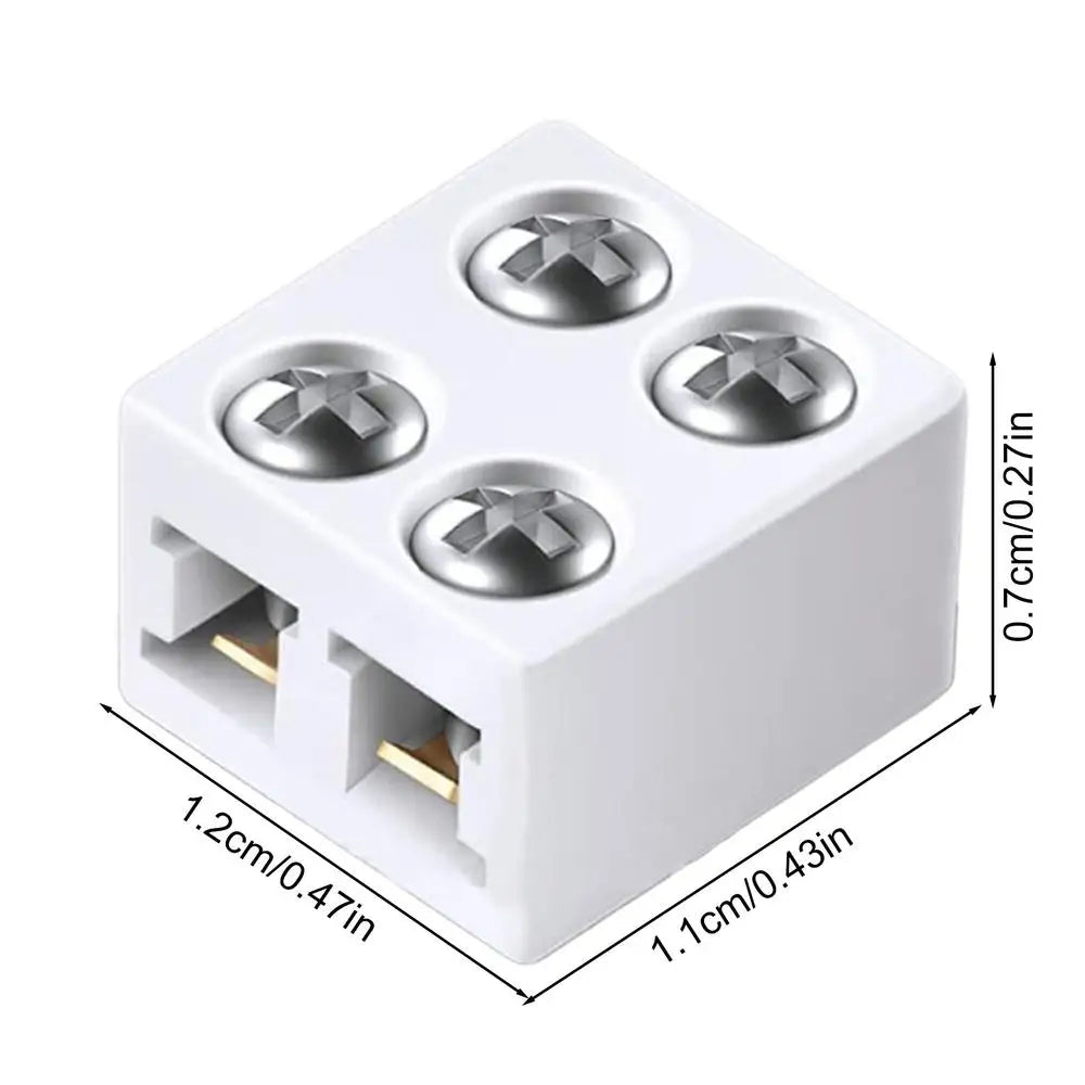 8mm Solderless LED Strip Connectors - Single Color Tape Light Fixed Clamps for Easy LED Installation