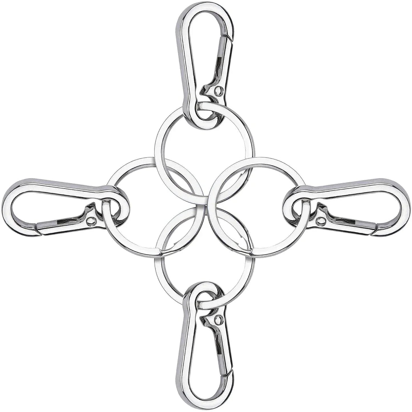 1/5PCS Metal Gourd Buckle Keychain – Strong Carabiner Climbing Hook for Car Keys & Vintage Accessories