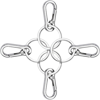 1/5PCS Metal Gourd Buckle Keychain – Strong Carabiner Climbing Hook for Car Keys & Vintage Accessories