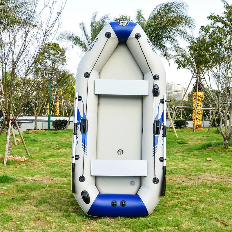 1.75~3.3m Inflatable Boat with Electric Motor – Fishing, Drift Canoeing & River Water Sports for 1-5 Persons