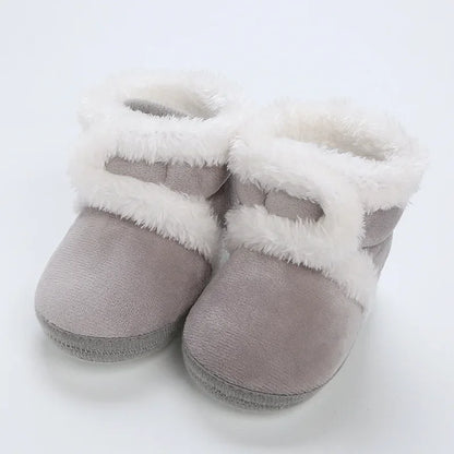 Newborn Baby Shoes — Soft Pompom Snow Boots for Girls & Boys, Warm Winter Toddler Booties