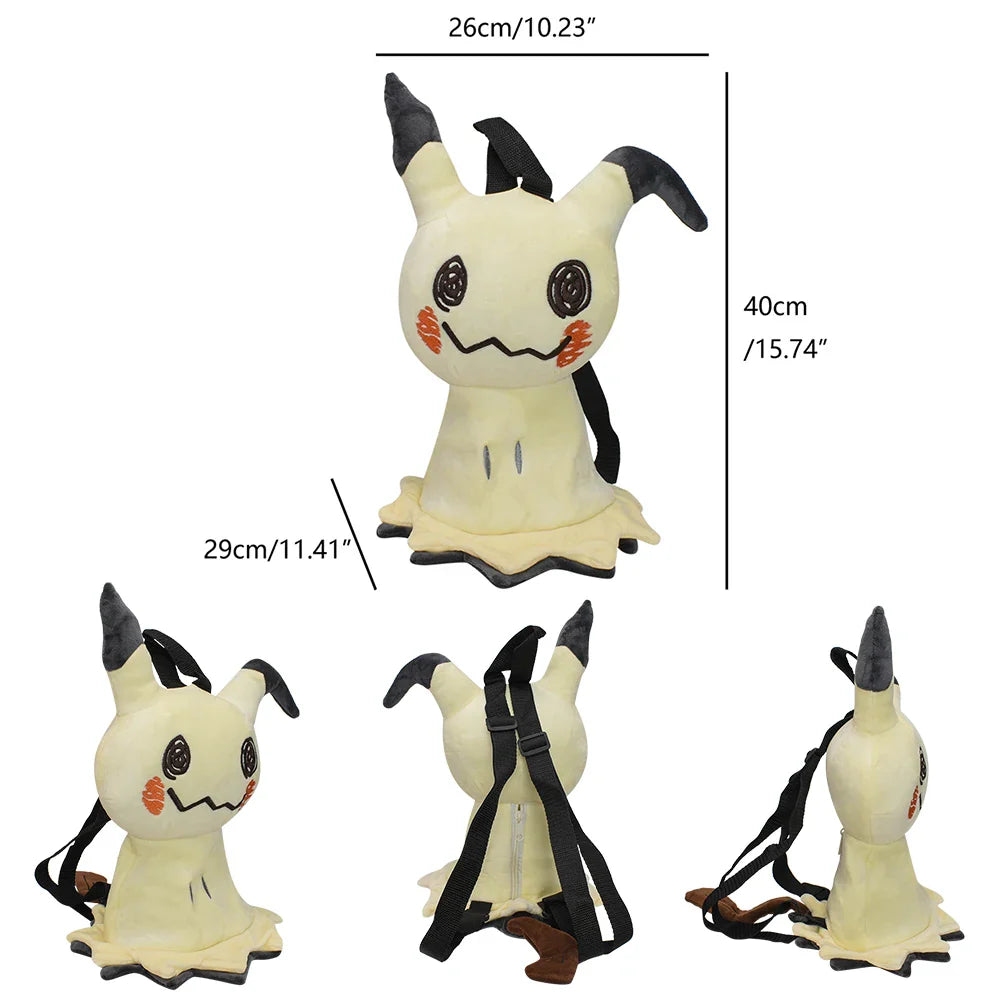 Pokemon Plush Backpack – Pikachu, Snorlax, Eevee, Mimikyu, Mew, Gengar, Charizard, Piplup & Slowking Toy Doll Gift for Kids