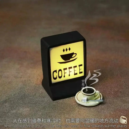 Magnetic Fridge Stickers – Coffee Shop 711 Luminous Light Box, Creative Convenience Store Decor & Home Ornament