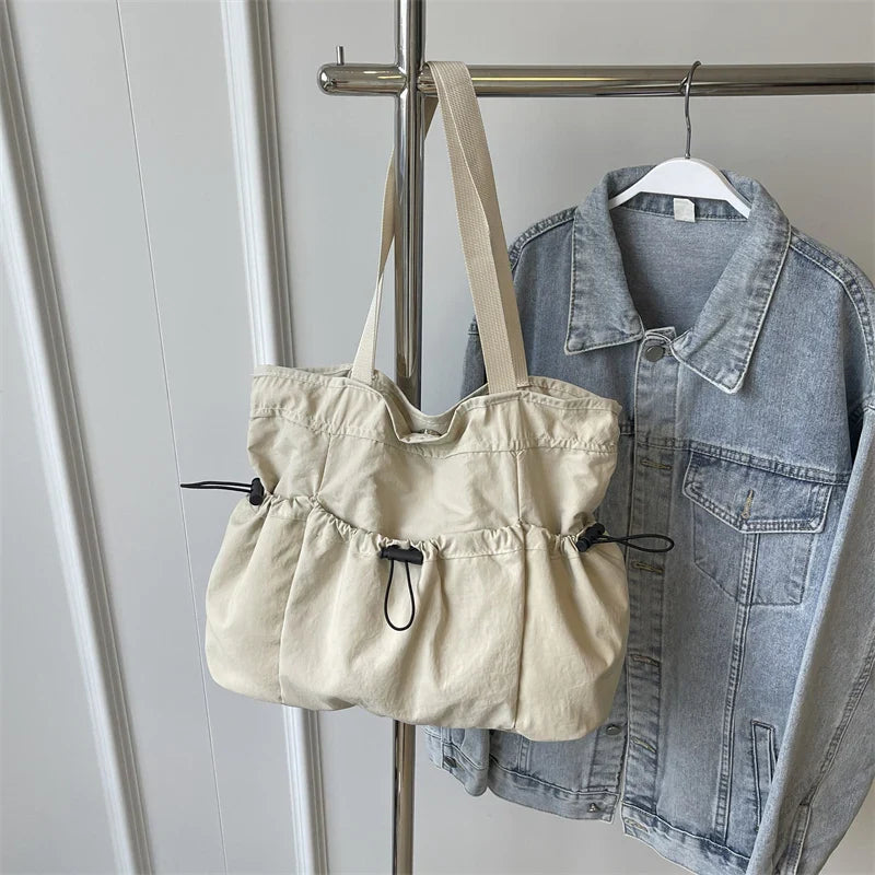 Large Capacity Tote Bag – Fashion Canvas Shoulder Bag for Work, Commuting, and Everyday Use