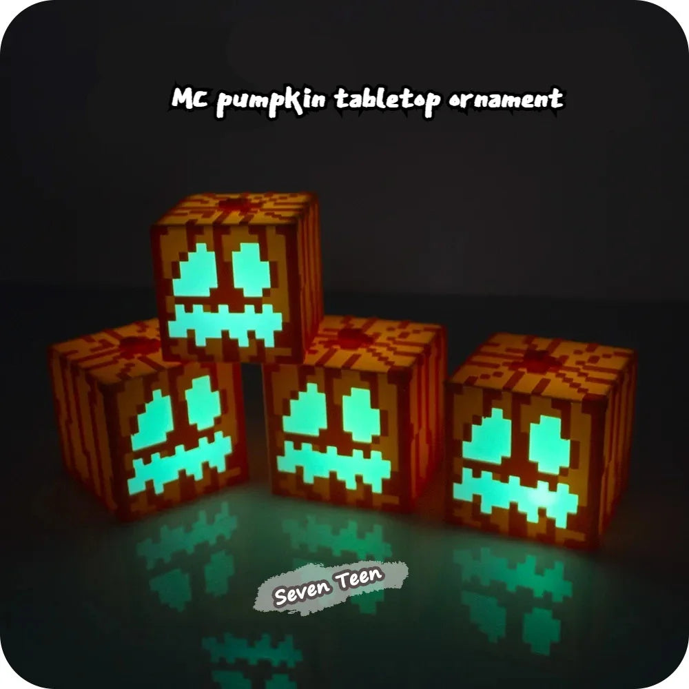 MC Halloween Mini Pumpkin Lantern – Desktop Decoration with 16 Colors, Rechargeable Long-Lasting Battery, Perfect Kids Gift